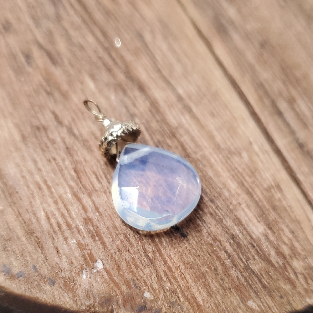 P276 Opalite Faceted Crystal Pendant